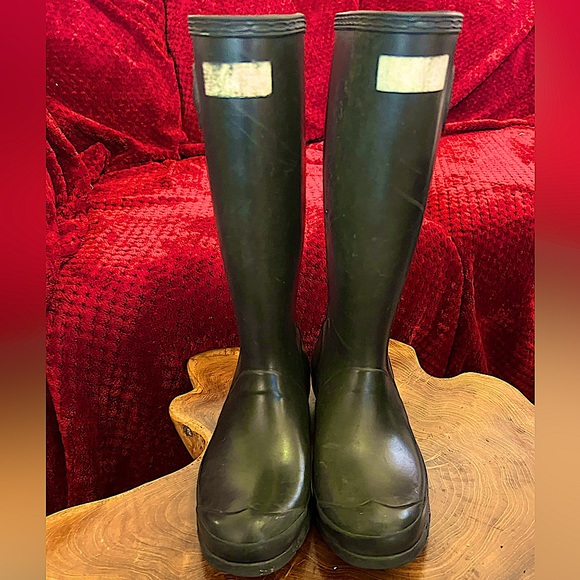 Black Vintage Wellies Hunter Rain Boots - Picture 14 of 15